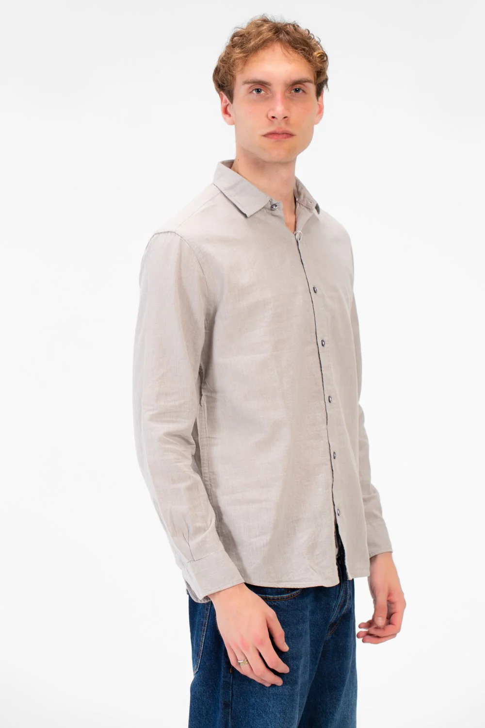 Men's Basic Long Sleeve Regular Fit Collar Shirt - Image 3