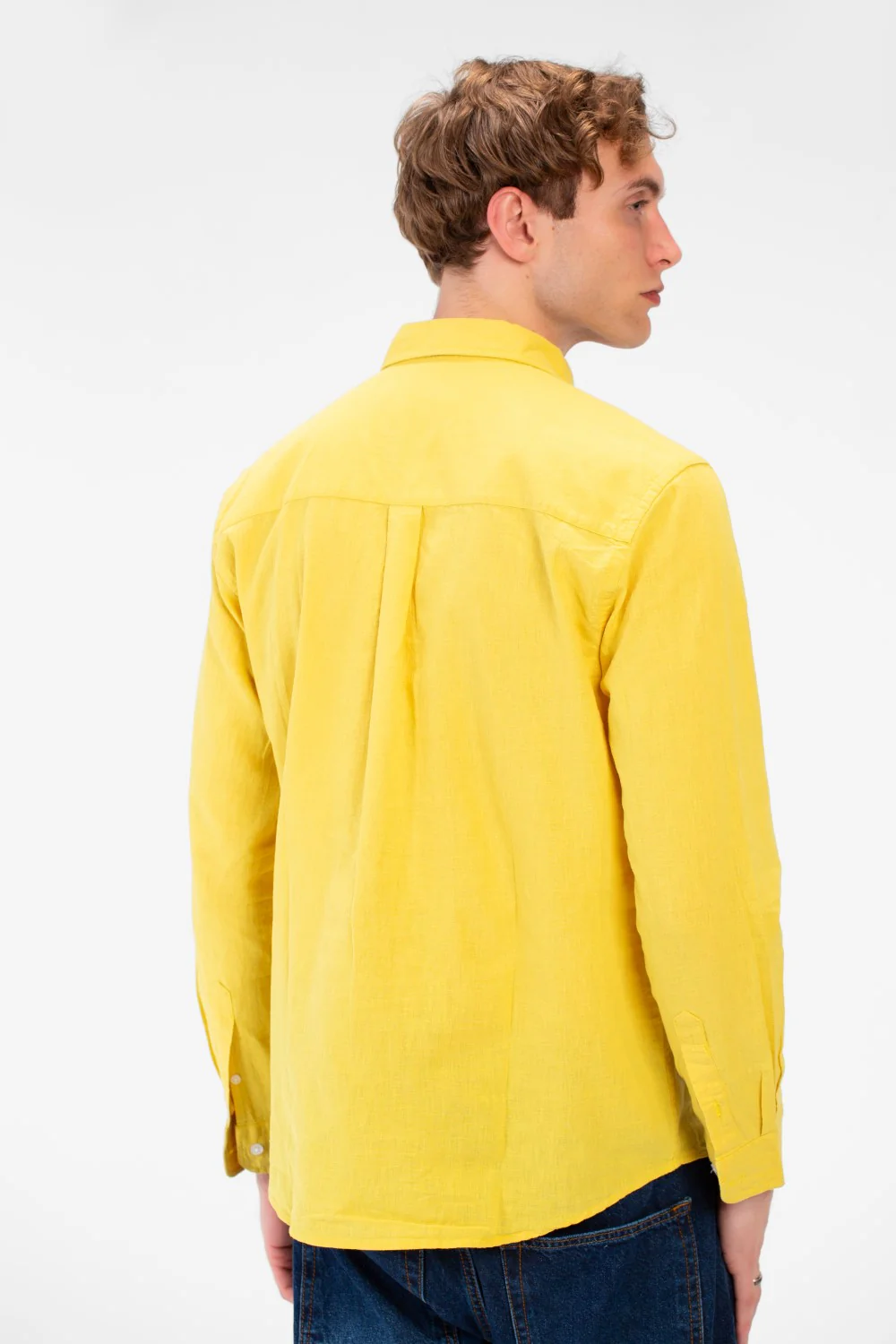 Men's Basic Long Sleeve Regular Fit Collar Shirt - Image 30