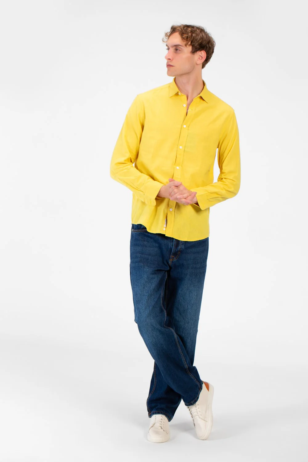 Men's Basic Long Sleeve Regular Fit Collar Shirt - Image 32