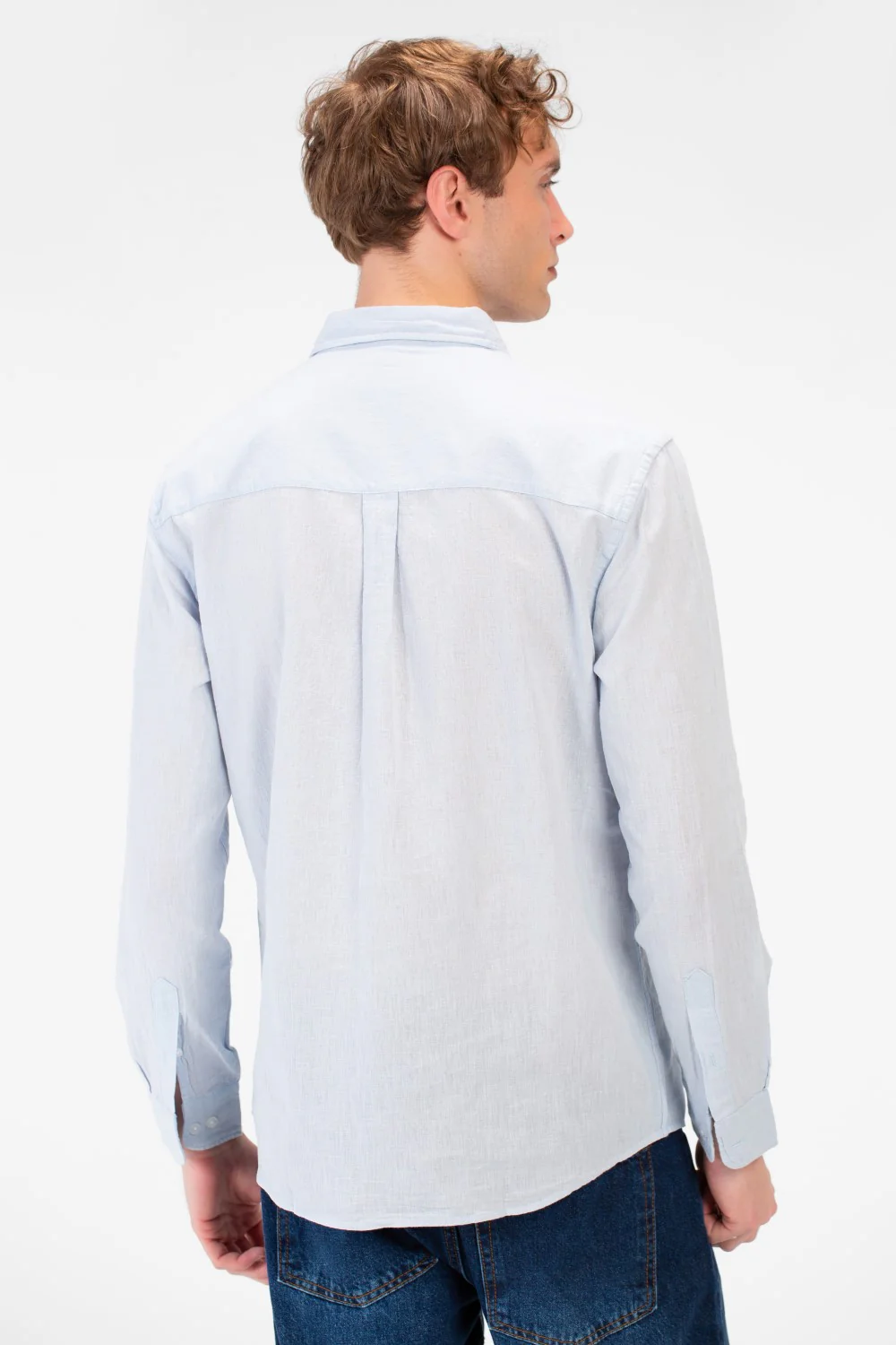Men's Basic Long Sleeve Regular Fit Collar Shirt - Image 6