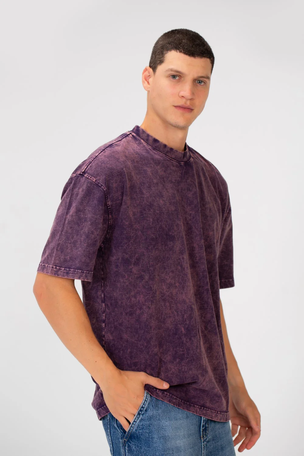 Men's Basic Oversized Half Sleeve Crew Neck T-Shirt - Image 11