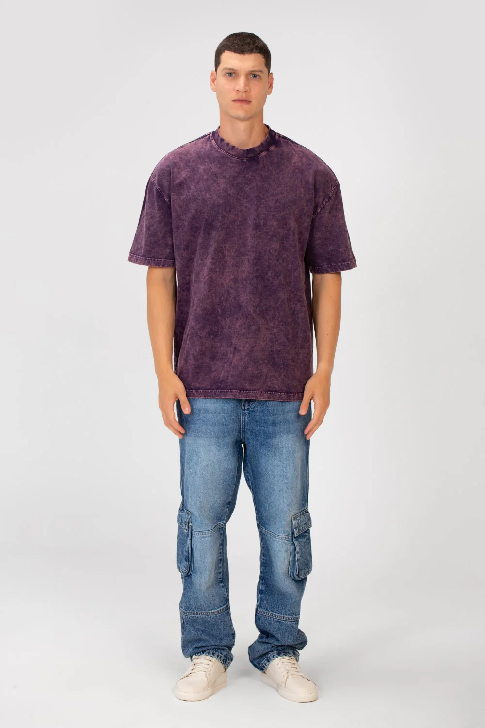 Men's Basic Oversized Half Sleeve Crew Neck T-Shirt - Image 12