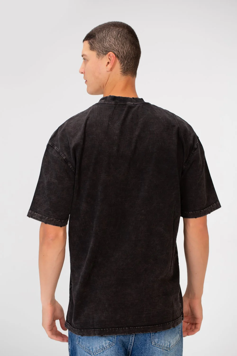 Men's Basic Oversized Half Sleeve Crew Neck T-Shirt - Image 2