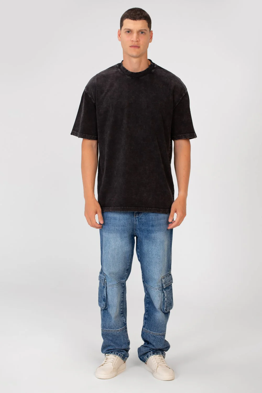 Men's Basic Oversized Half Sleeve Crew Neck T-Shirt - Image 4
