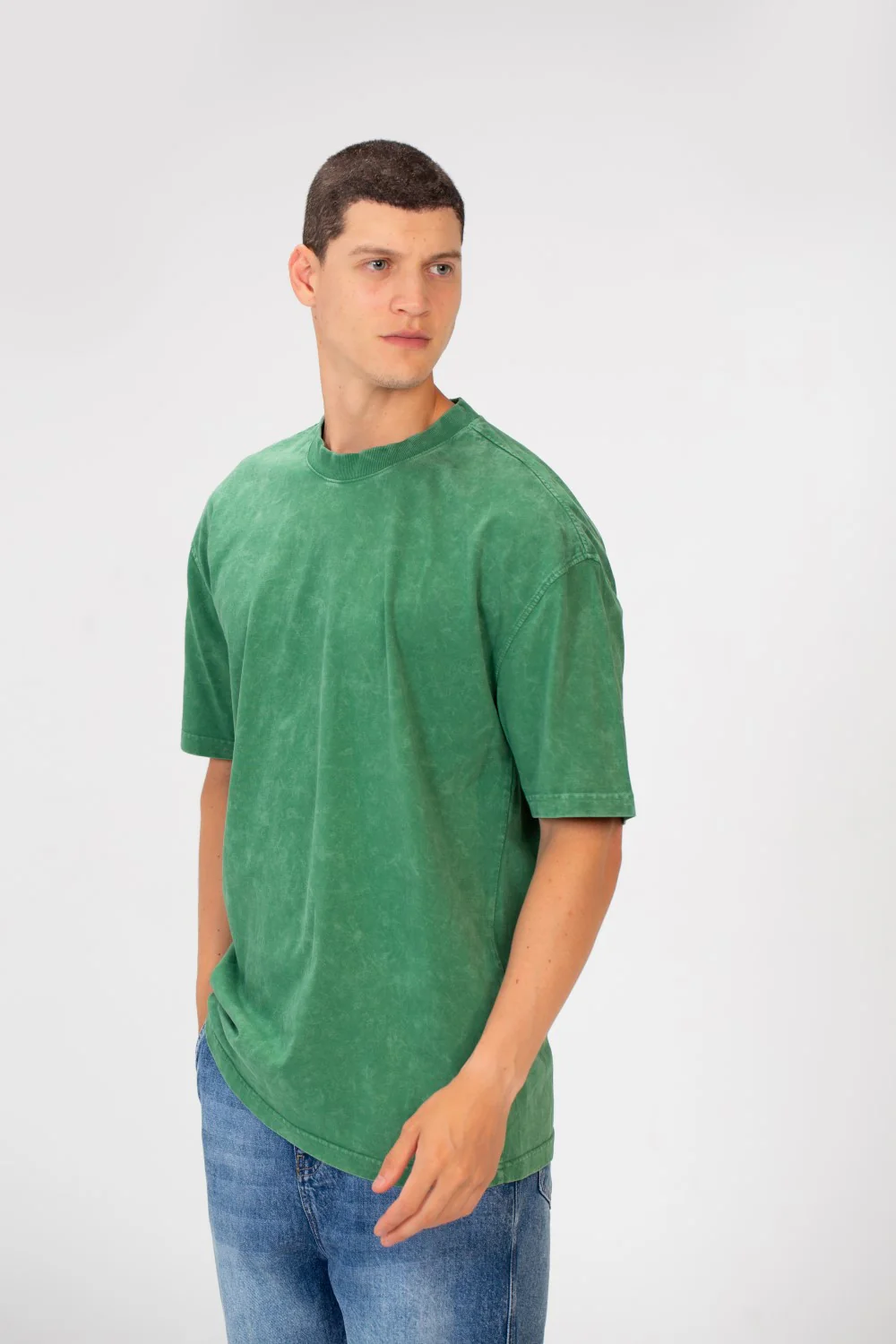 Men's Basic Oversized Half Sleeve Crew Neck T-Shirt - Image 7