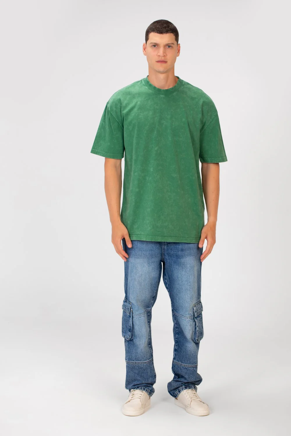 Men's Basic Oversized Half Sleeve Crew Neck T-Shirt - Image 8