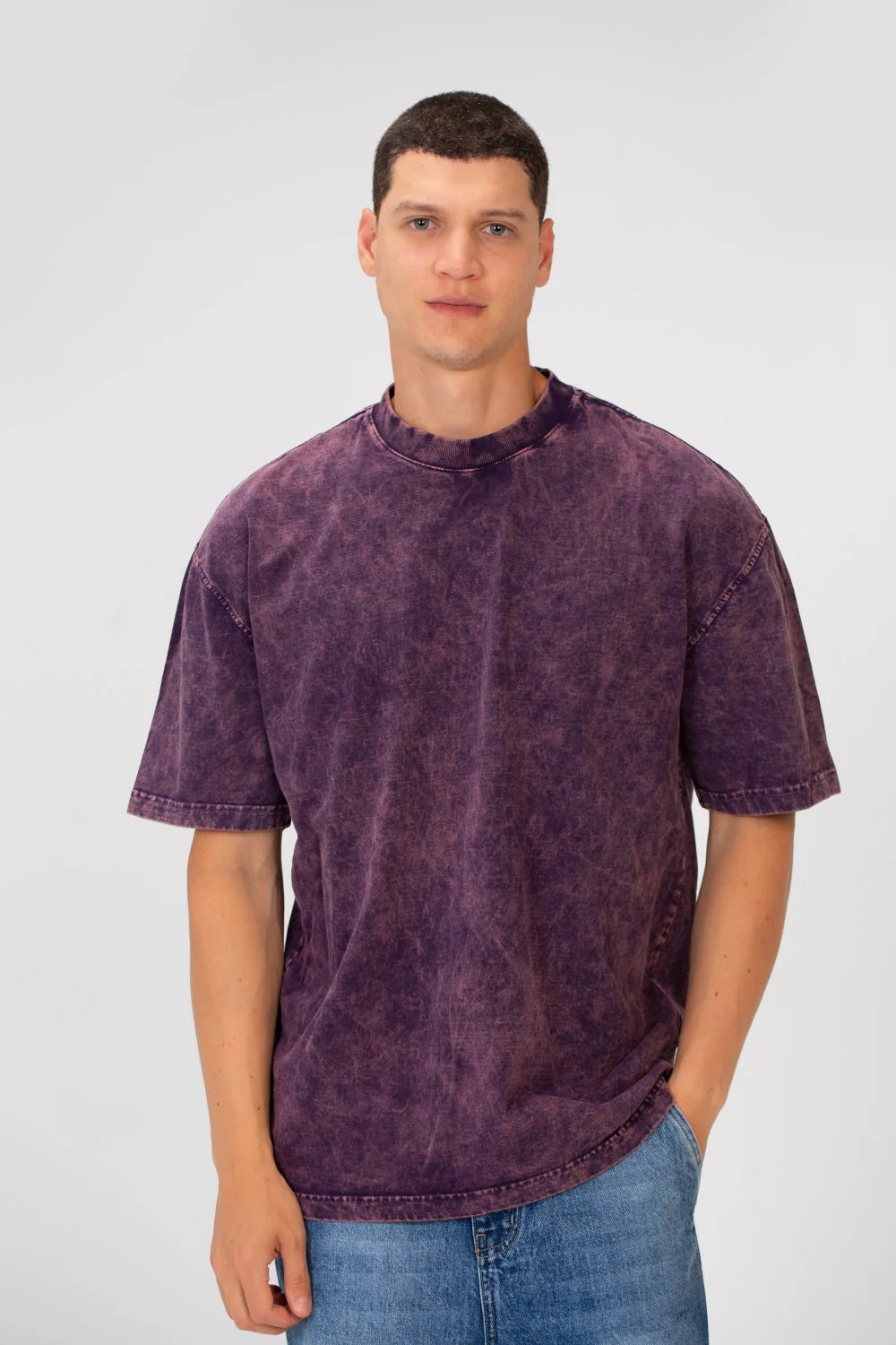 Men's Basic Oversized Half Sleeve Crew Neck T-Shirt - Image 9