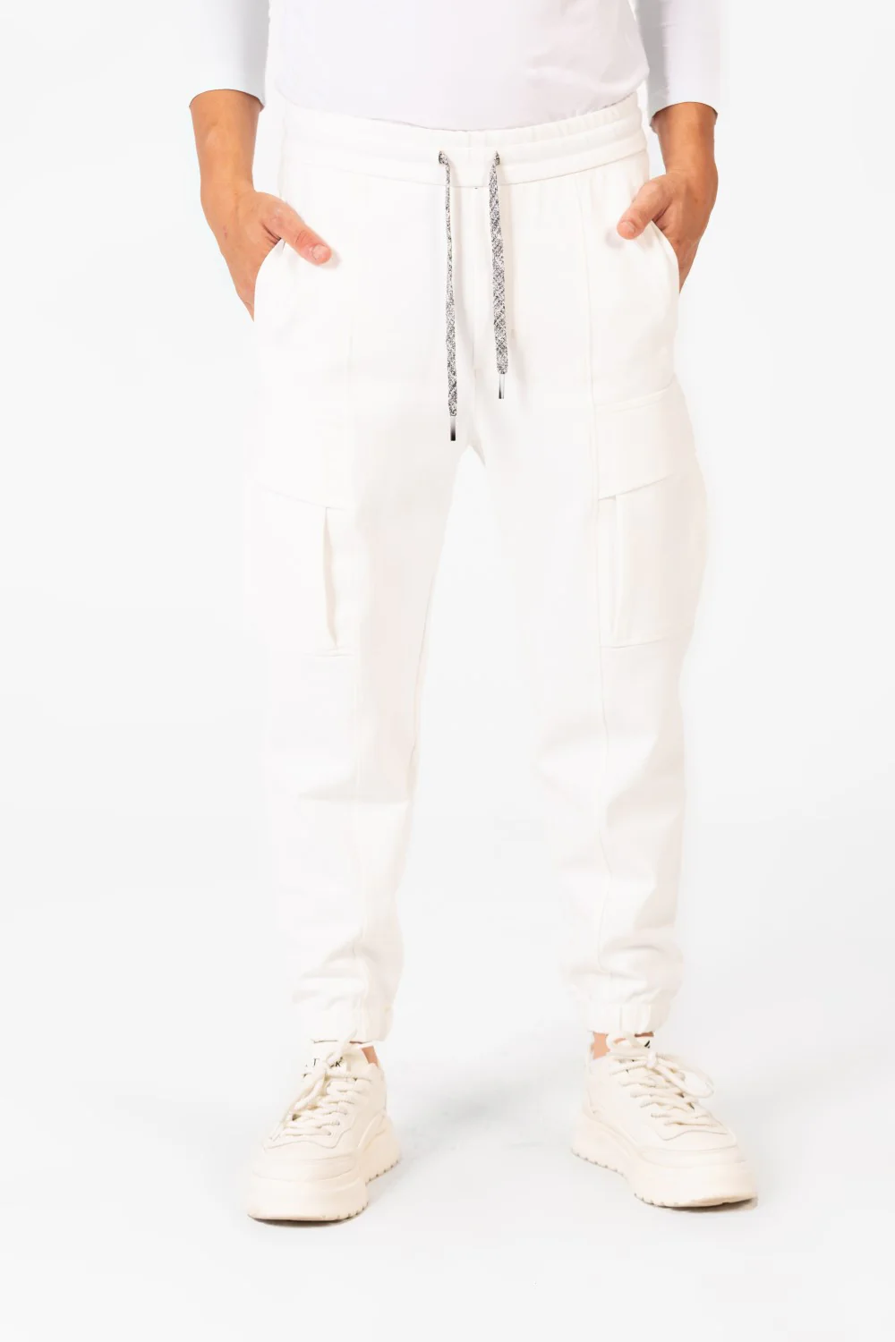 Men's Basic Oversized Sweatpants With Elastic Waistband And Side Pockets - Image 17