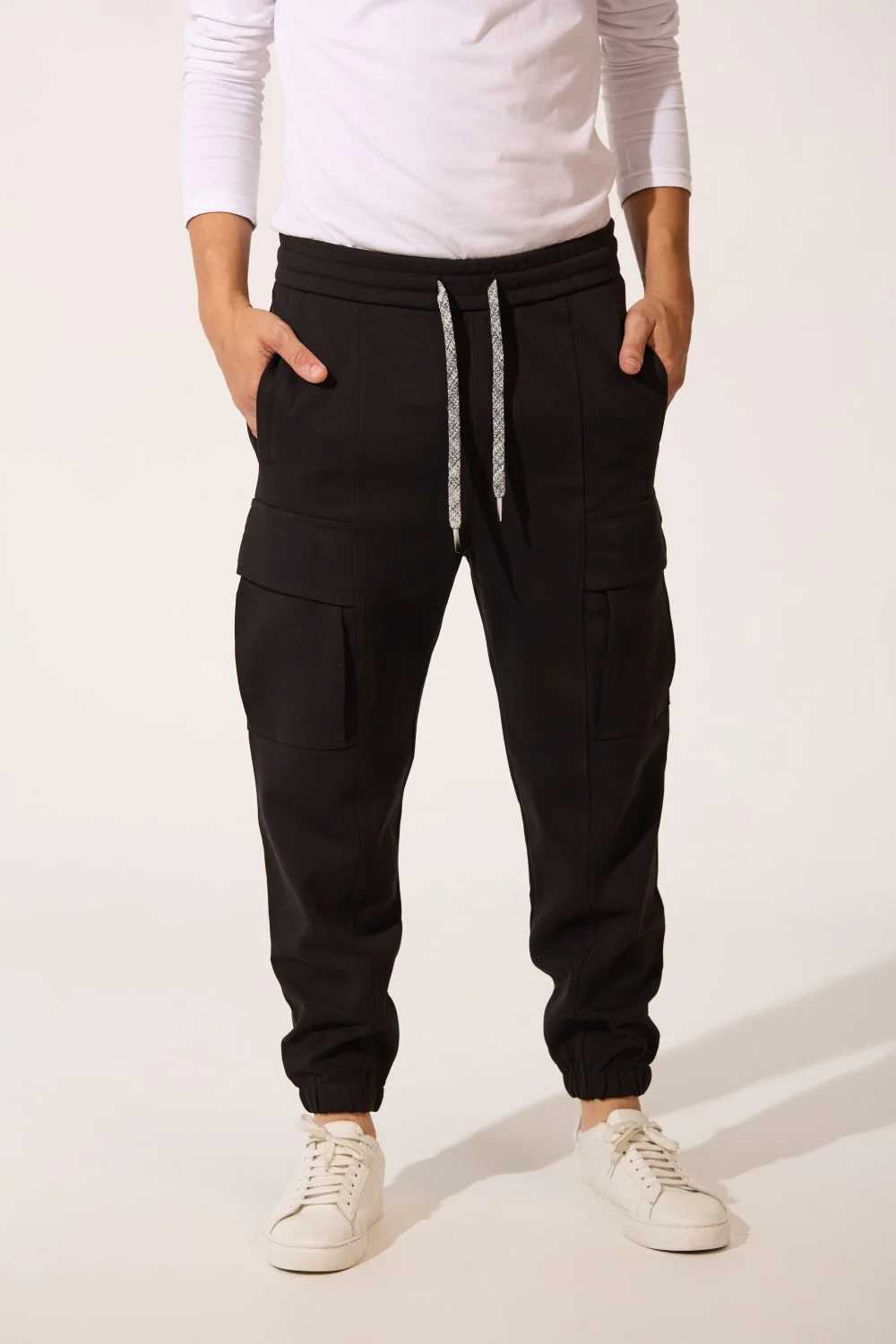 Men's Basic Oversized Sweatpants With Elastic Waistband And Side Pockets - Image 5