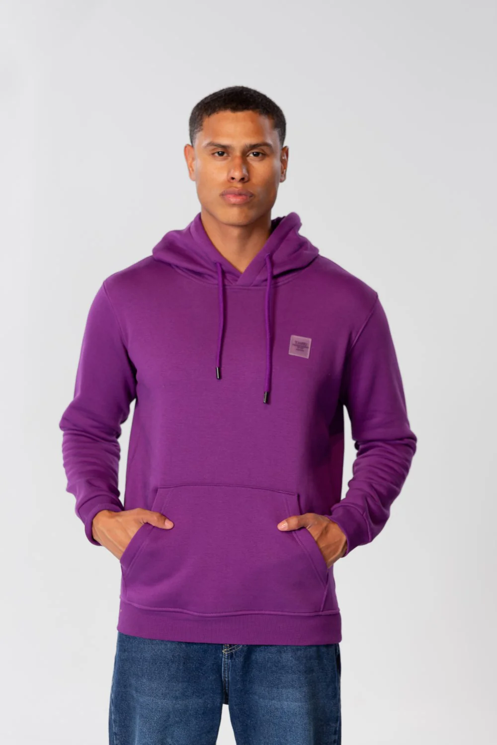 Men's Basic Plain Hoodie Sweatshirt With Pocket And Tomato Badge On The Front - Image 25