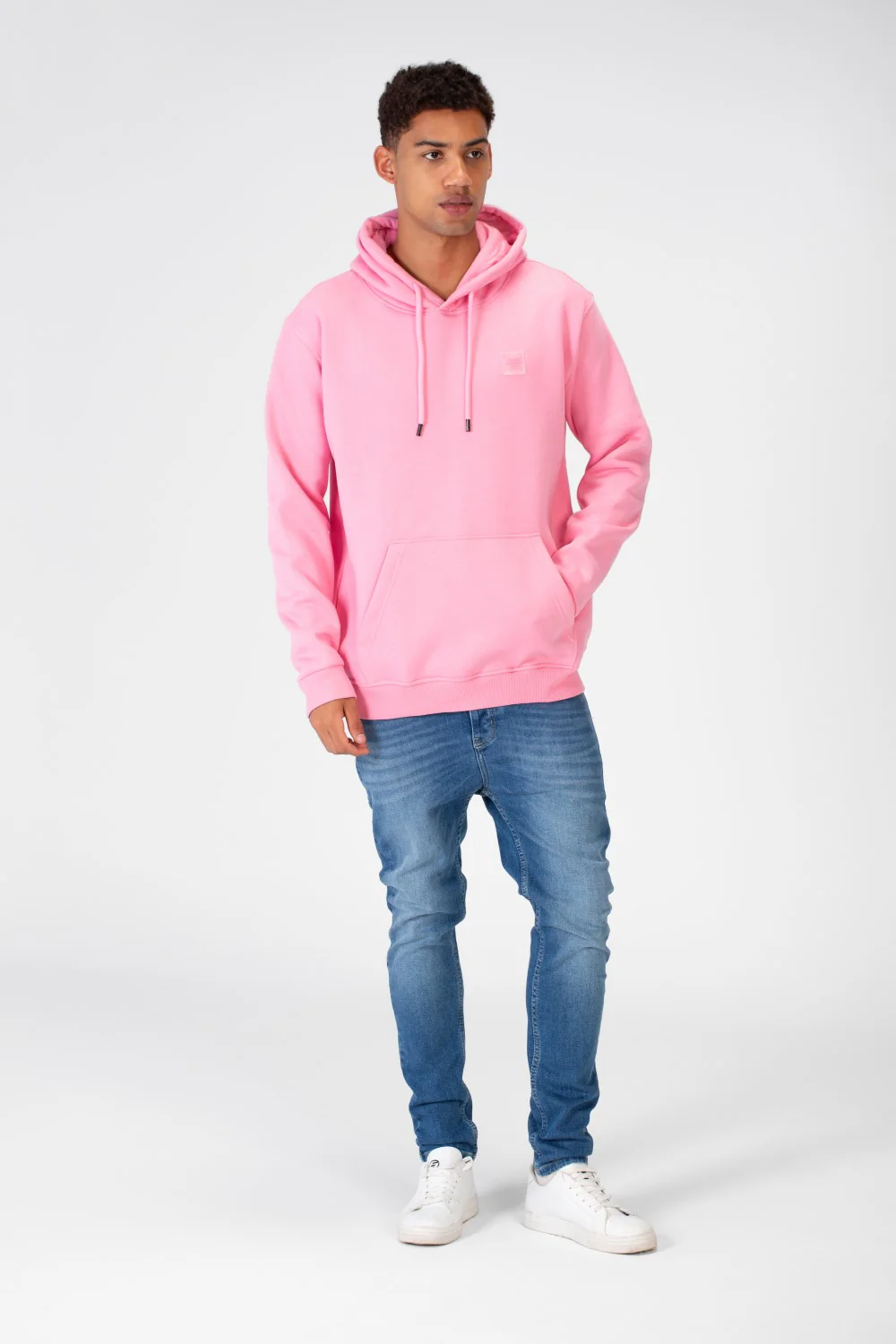 Men's Basic Plain Hoodie Sweatshirt With Pocket And Tomato Badge On The Front - Image 31