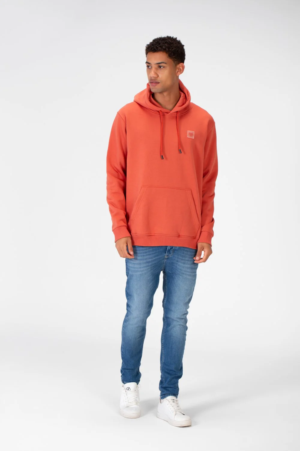 Men's Basic Plain Hoodie Sweatshirt With Pocket And Tomato Badge On The Front - Image 34