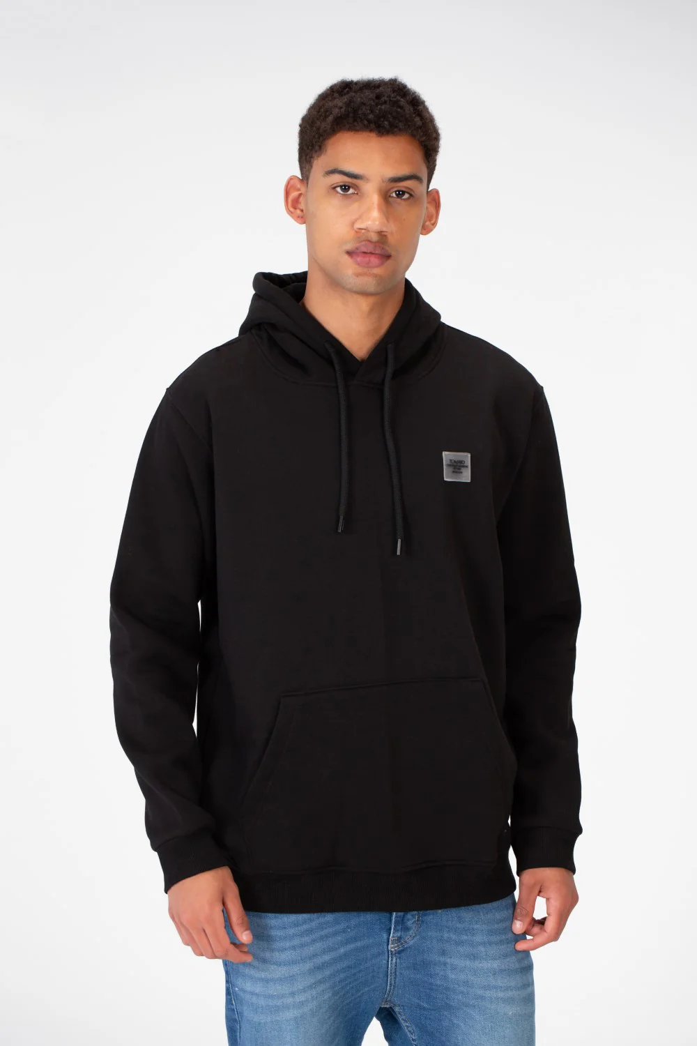 Men's Basic Plain Hoodie Sweatshirt With Pocket And Tomato Badge On The Front - Image 4