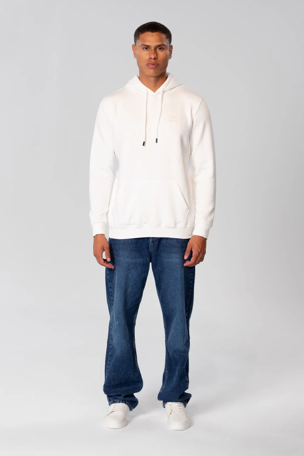 Men's Basic Plain Hoodie Sweatshirt With Pocket And Tomato Badge On The Front - Image 42
