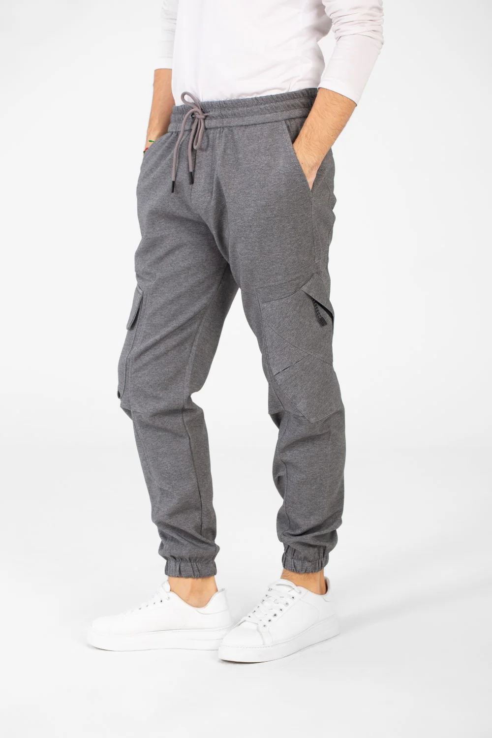 Men's Basic Plain Jogger Sweatpants With Side Pockets - Image 12