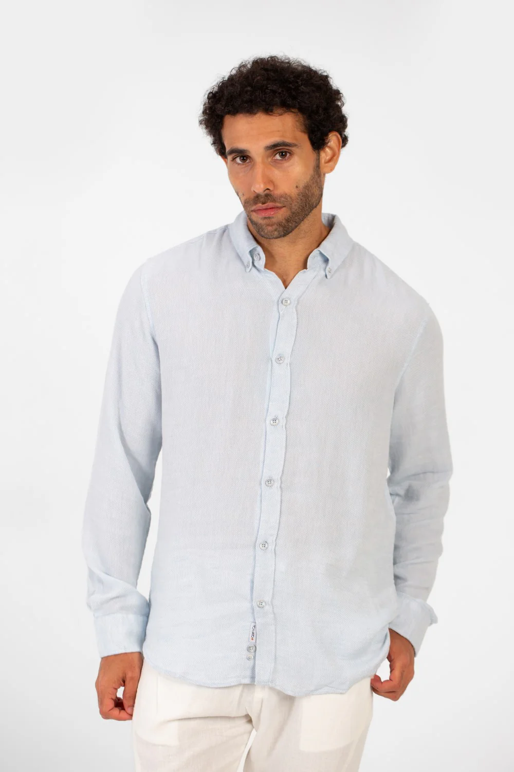 Men's Basic Plain Linen Shirt High Quality Regular Fit Long Sleeve - Image 5