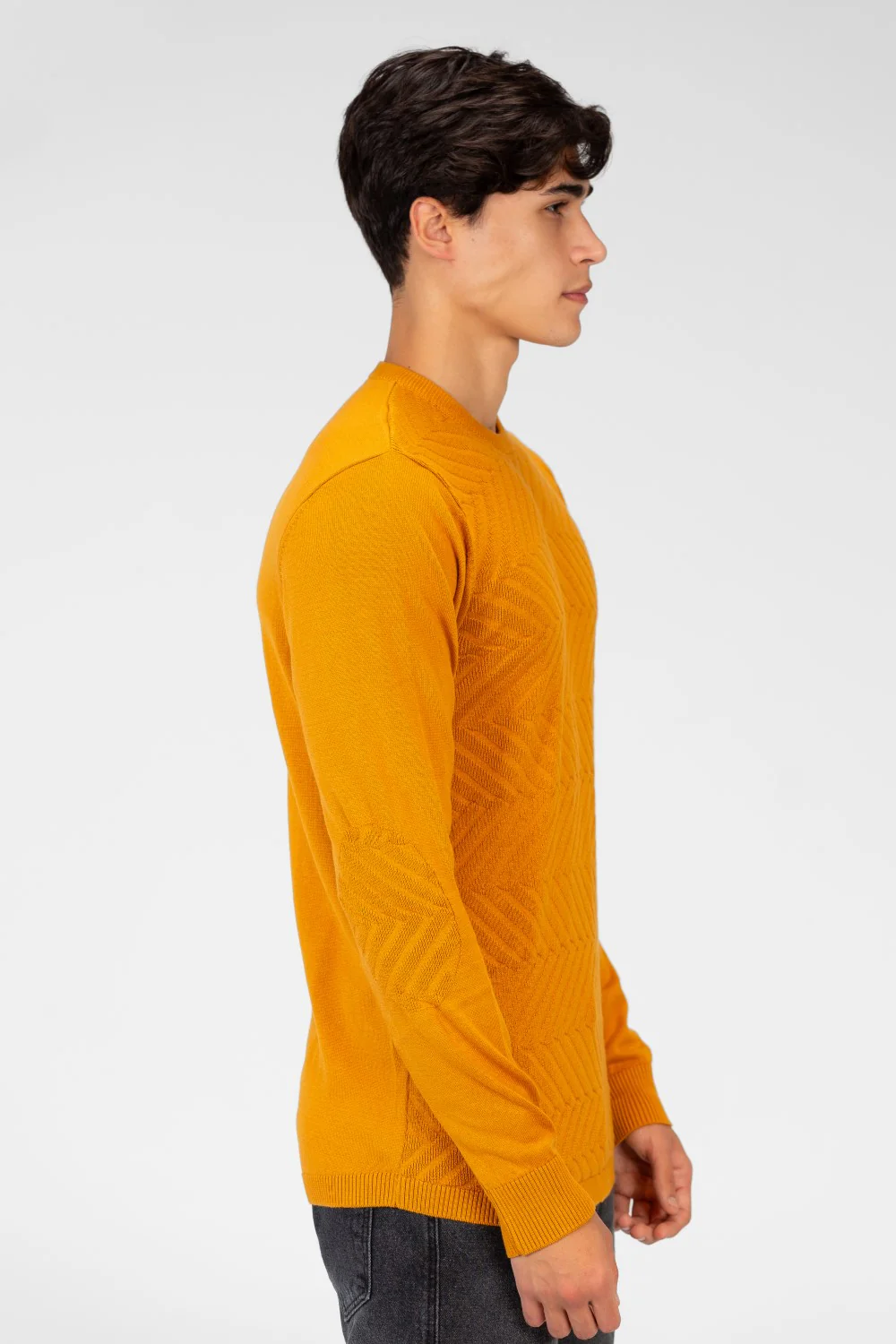 Men's Basic Plain Pullover With A Round Neck In Comfortable Material - Image 11