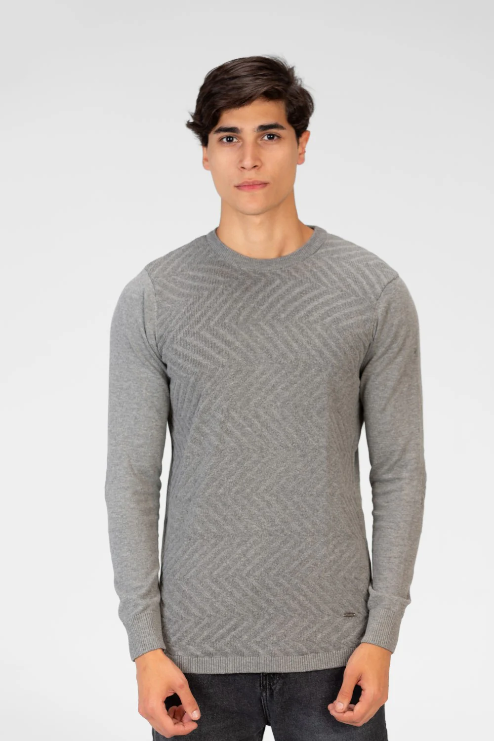 Men's Basic Plain Pullover With A Round Neck In Comfortable Material - Image 5