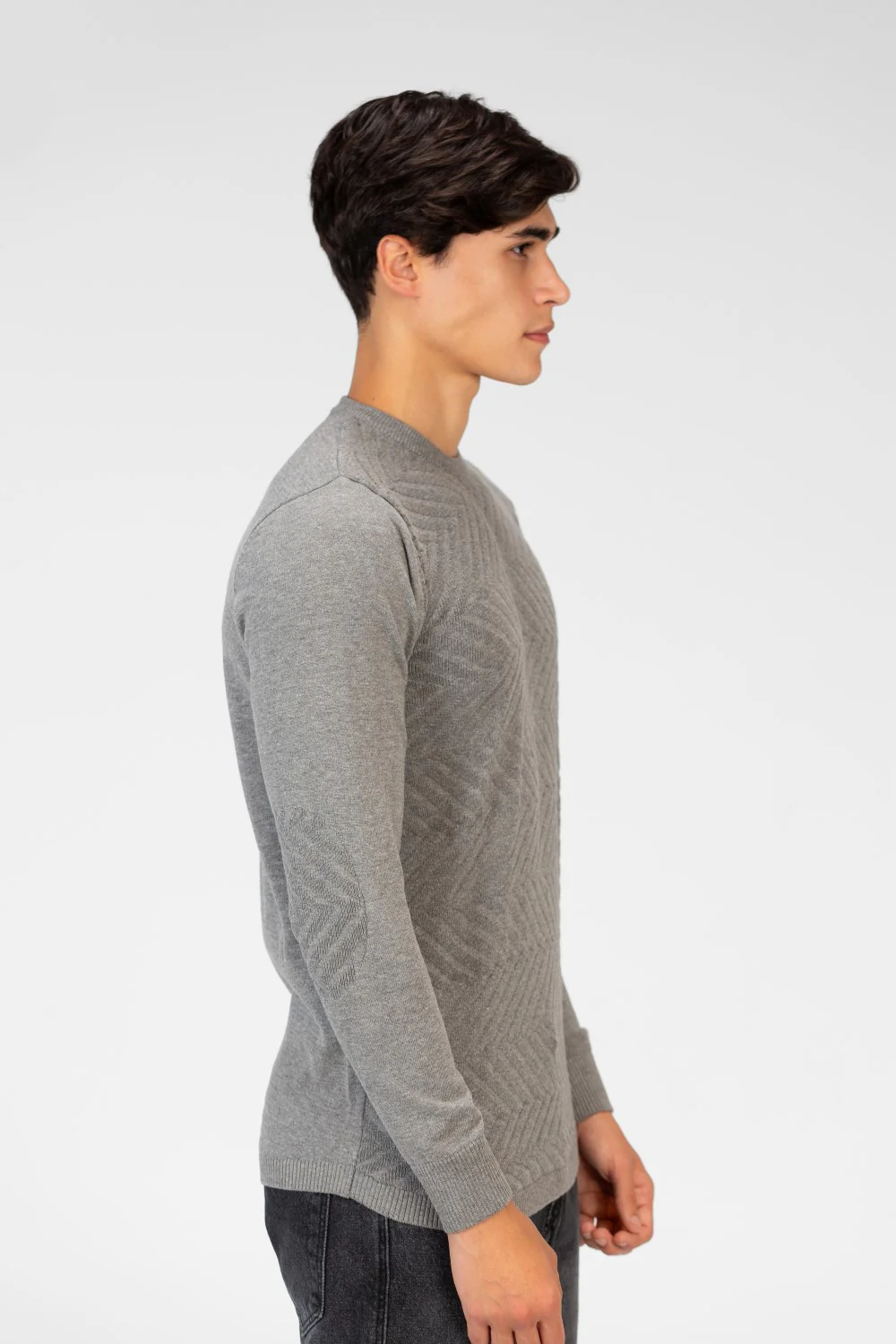 Men's Basic Plain Pullover With A Round Neck In Comfortable Material - Image 7