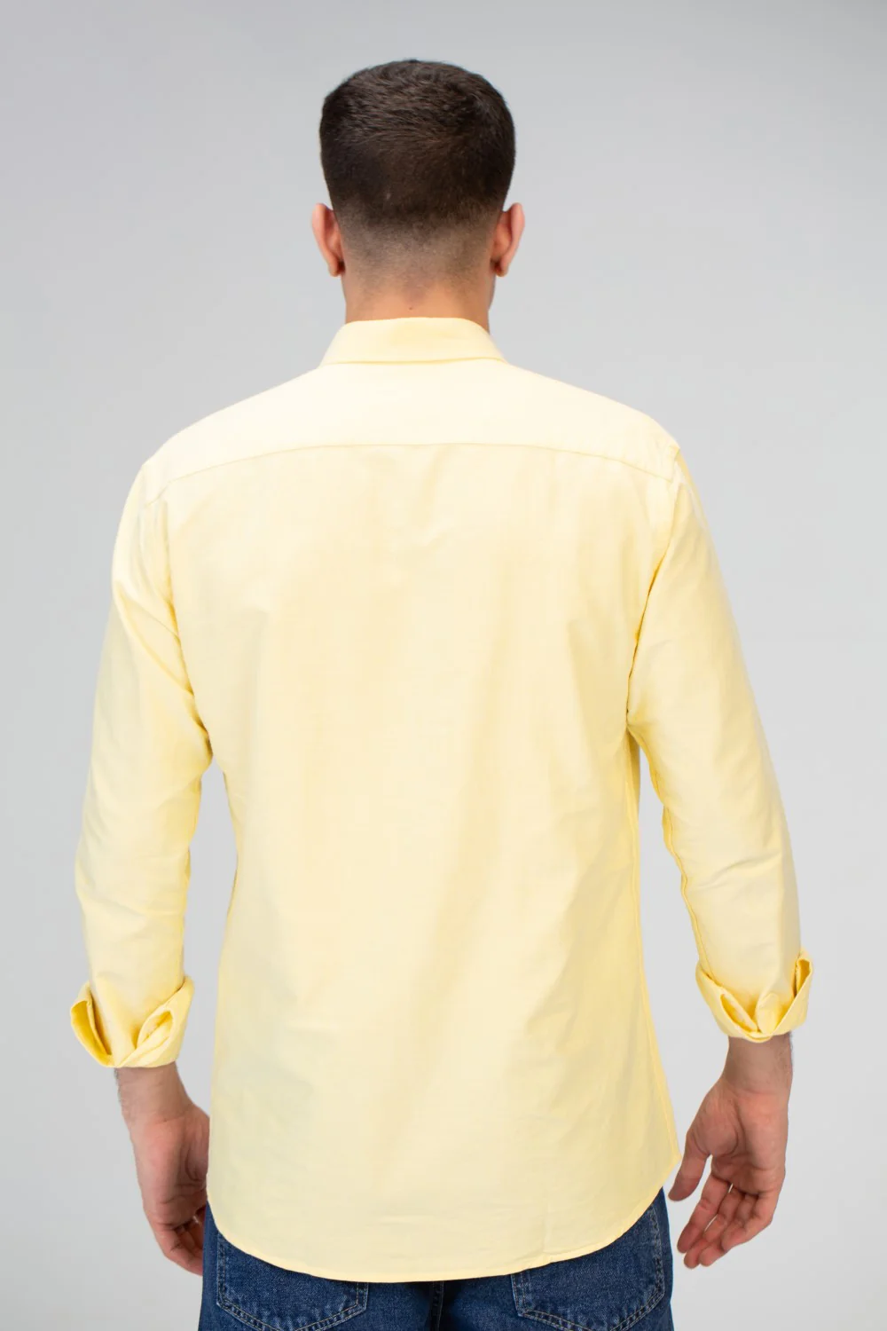 Mens Basic Plain Slim Fit Long Sleeves Shirt - Image 14