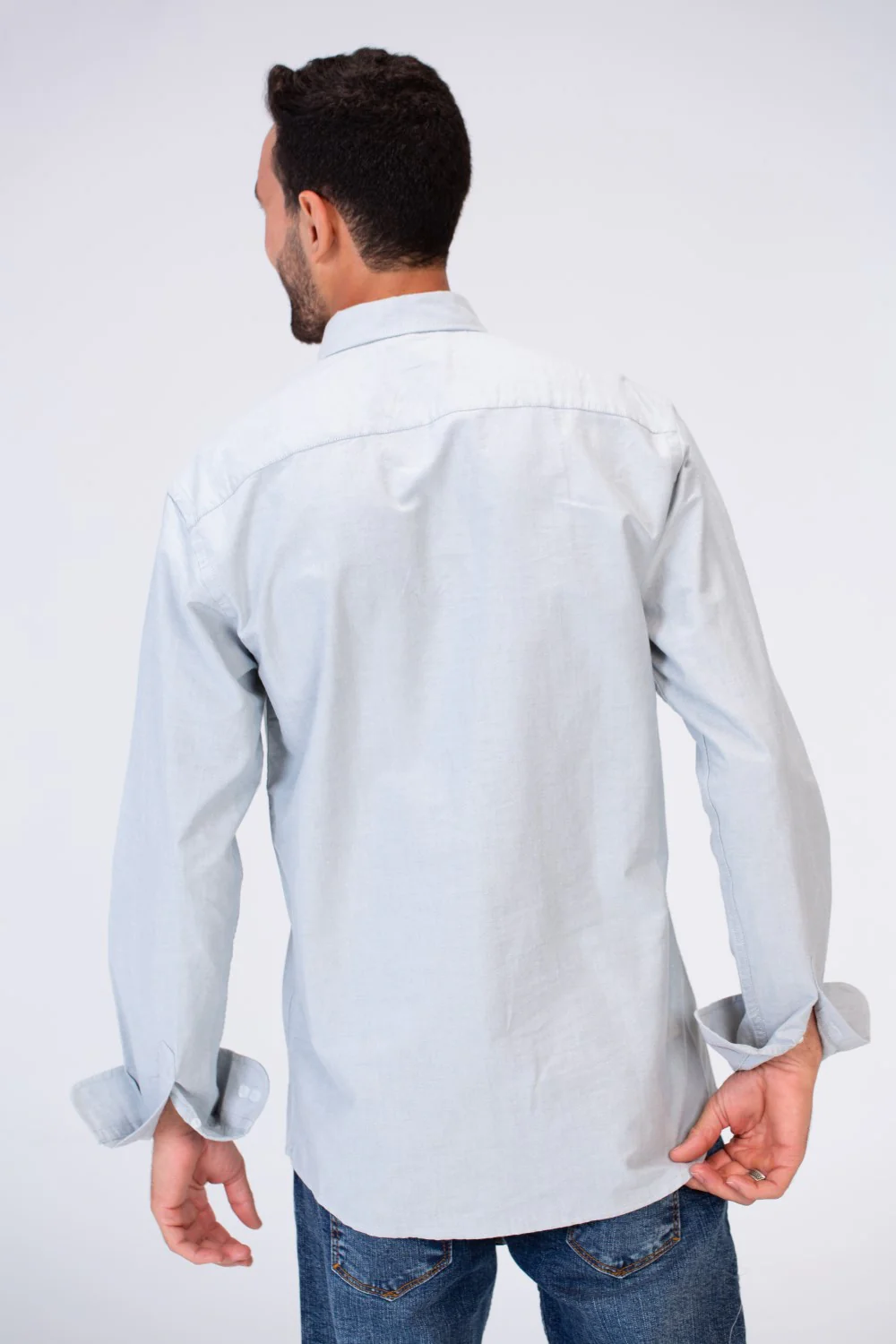 Mens Basic Plain Slim Fit Long Sleeves Shirt - Image 20