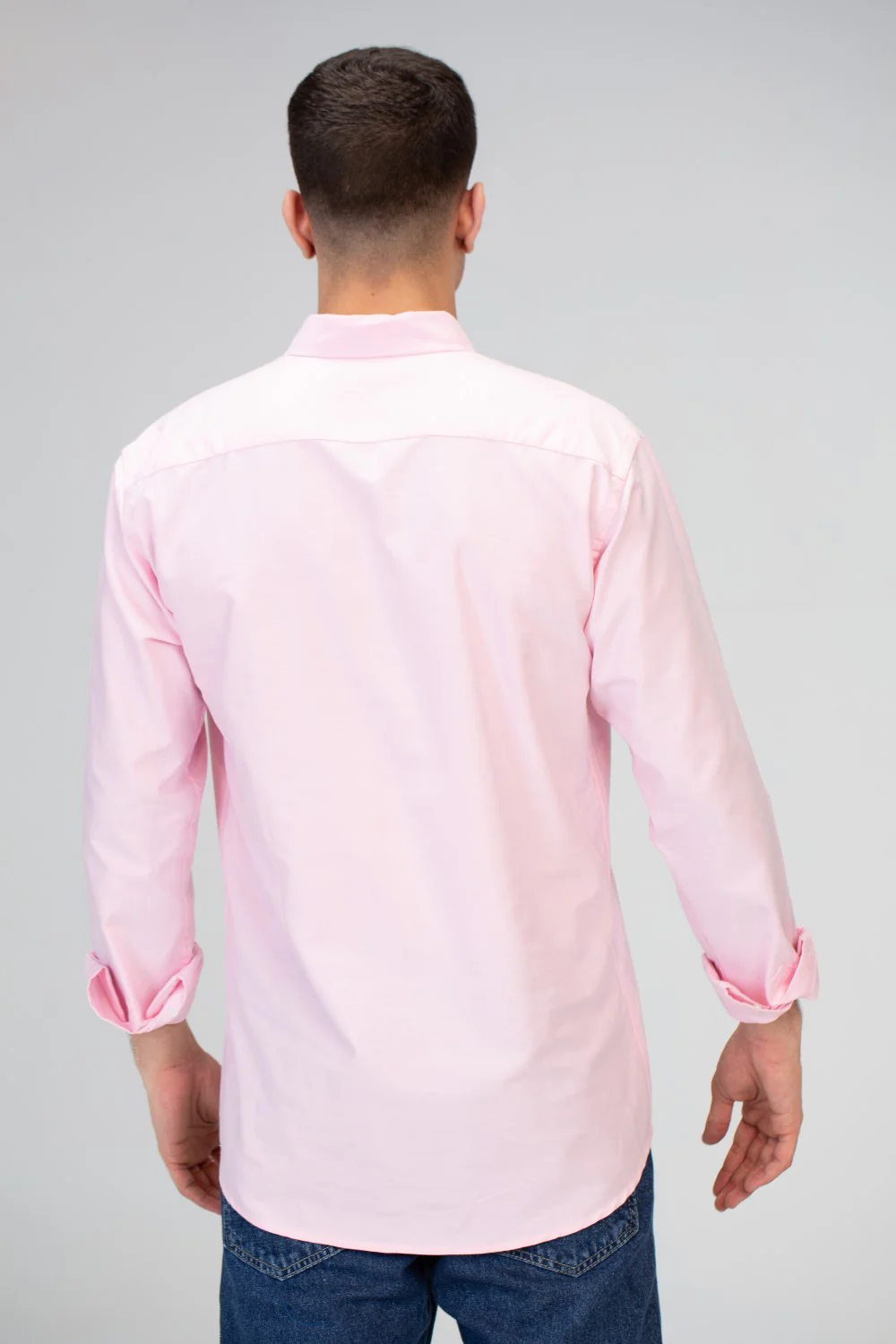 Mens Basic Plain Slim Fit Long Sleeves Shirt - Image 32