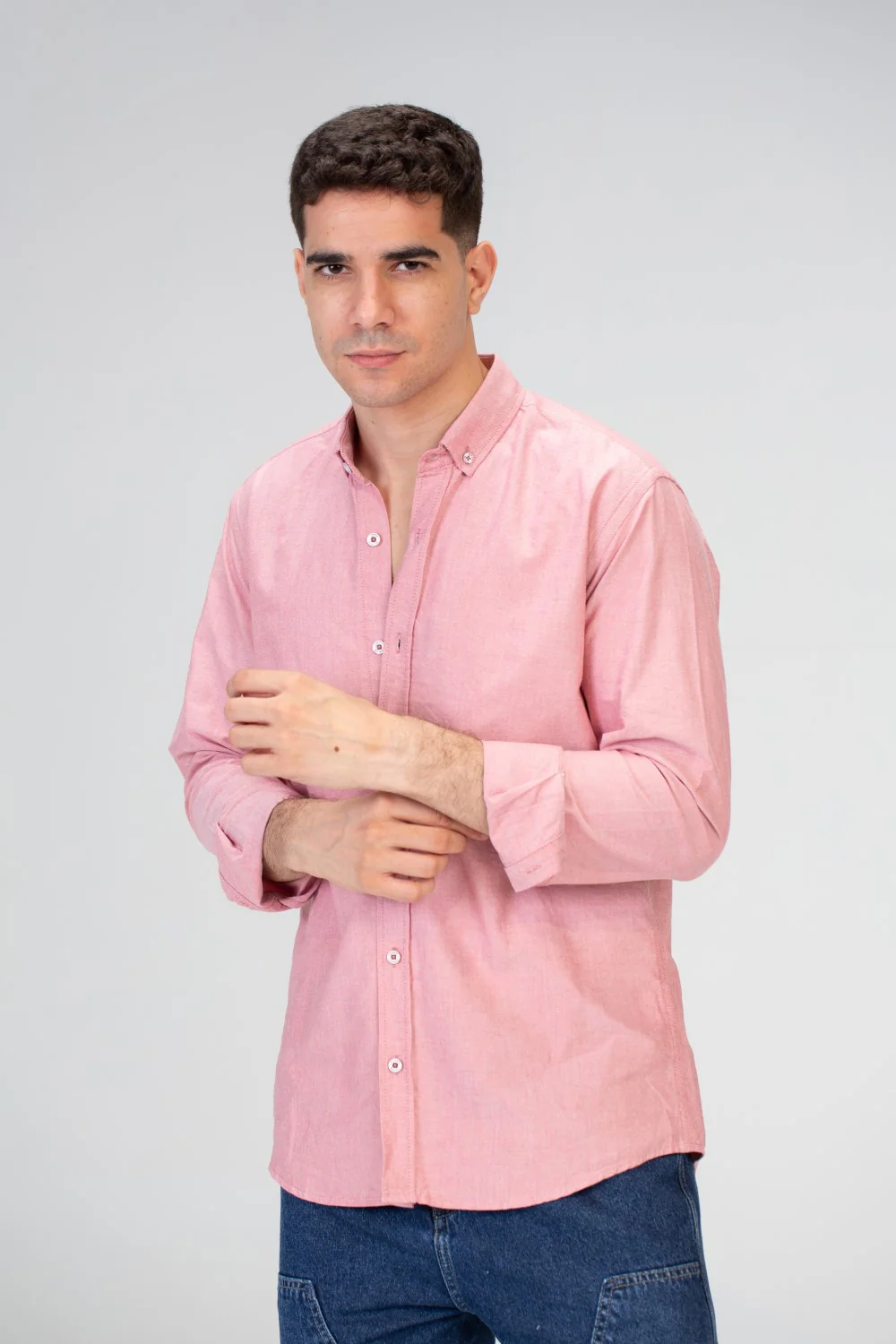 Mens Basic Plain Slim Fit Long Sleeves Shirt - Image 36
