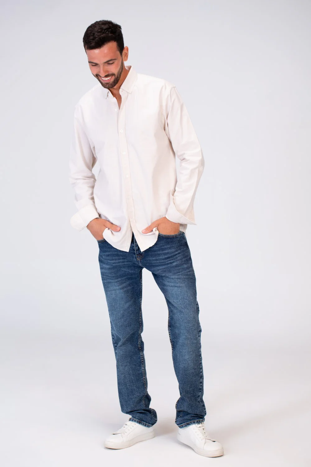 Mens Basic Plain Slim Fit Long Sleeves Shirt - Image 39