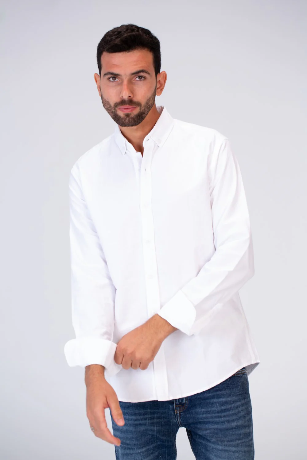 Mens Basic Plain Slim Fit Long Sleeves Shirt - Image 40