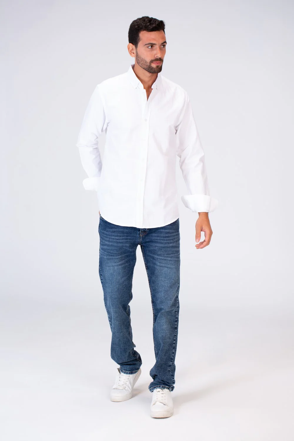 Mens Basic Plain Slim Fit Long Sleeves Shirt - Image 42