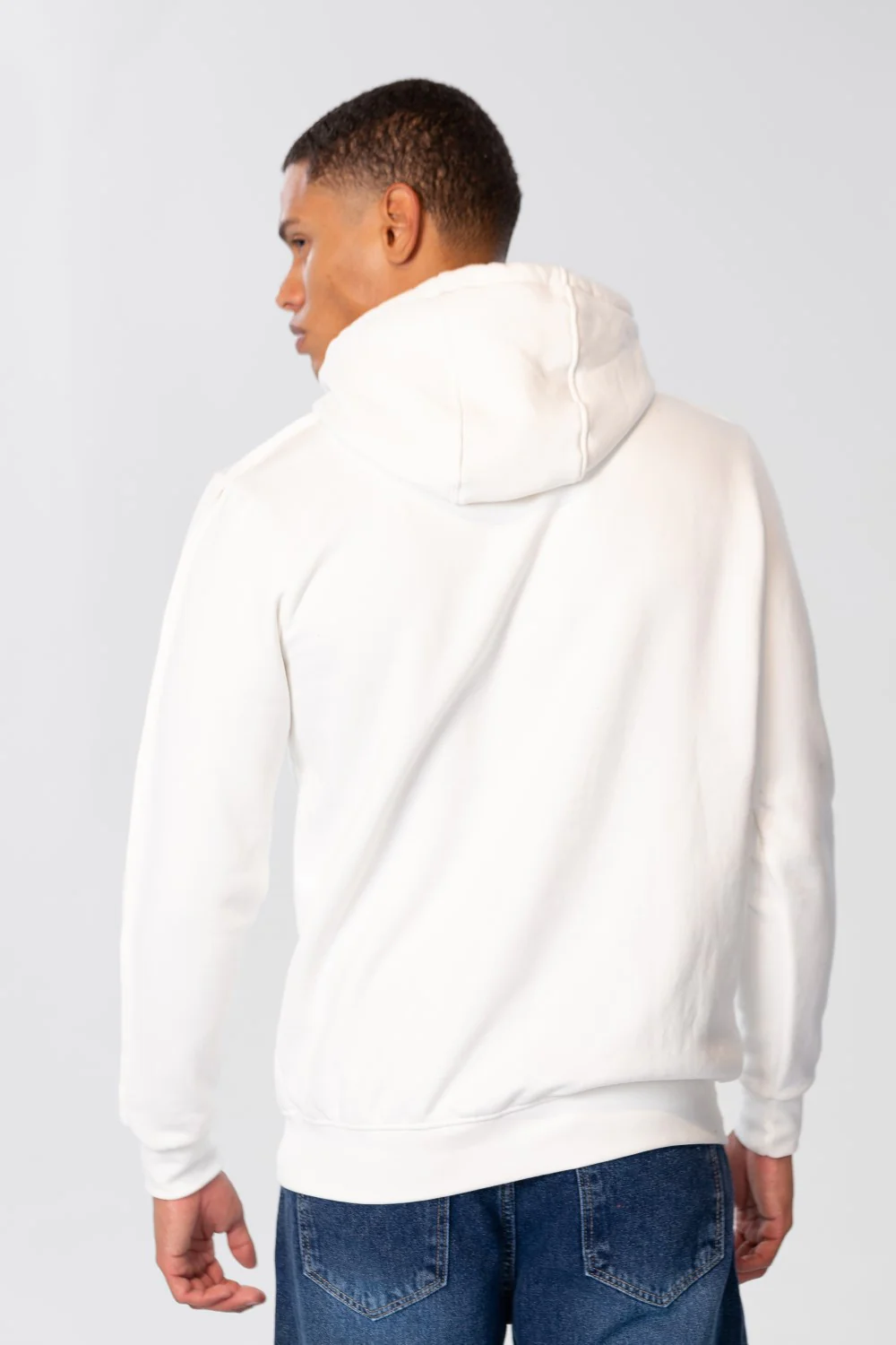 Men's Basic Plain Sweatshirt With Hood And Long Sleeves - Image 10