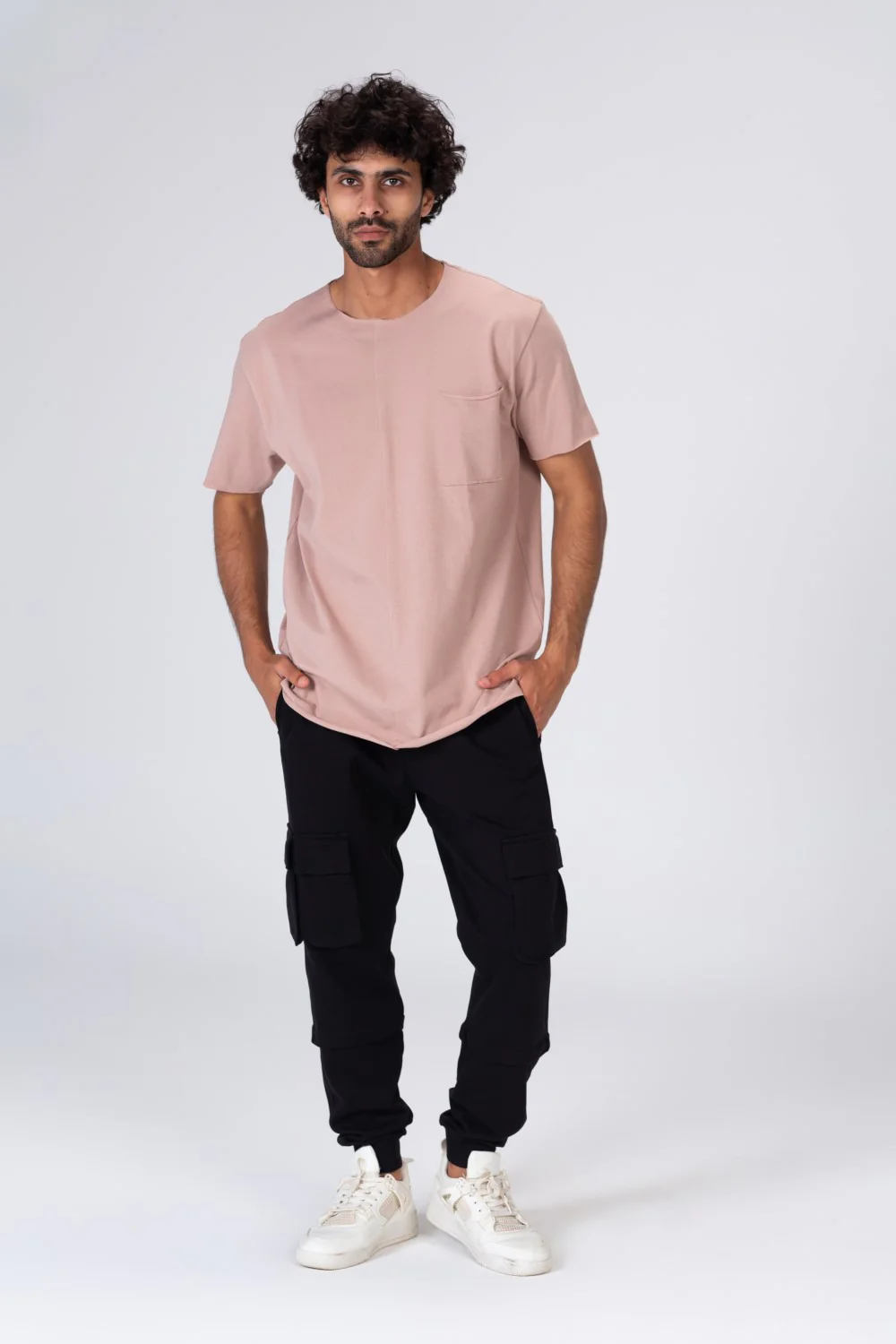 Mens Basic Plain T-shirt With Half Sleeve And A Front Pocket - Image 4