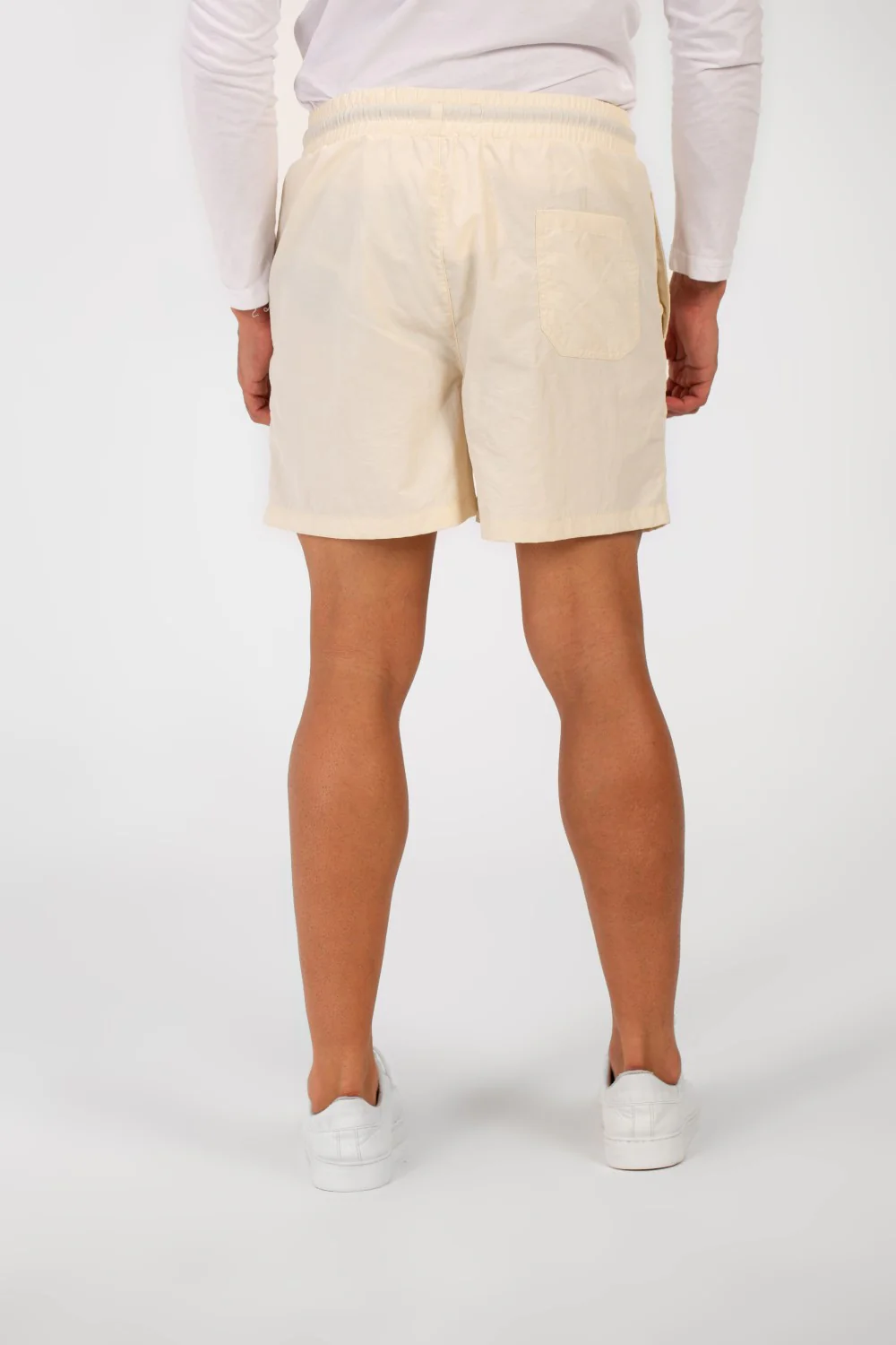 Men's Basic Plain Waterproof Swim Short With Drawstring And Pockets - Image 6
