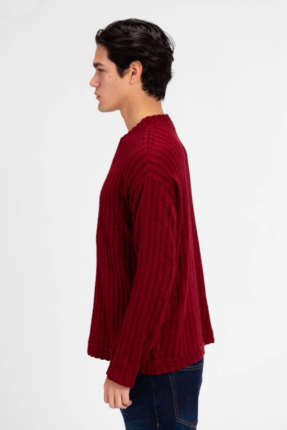 Men's Basic Round Neck Knitted Sweater Pullover - Image 11