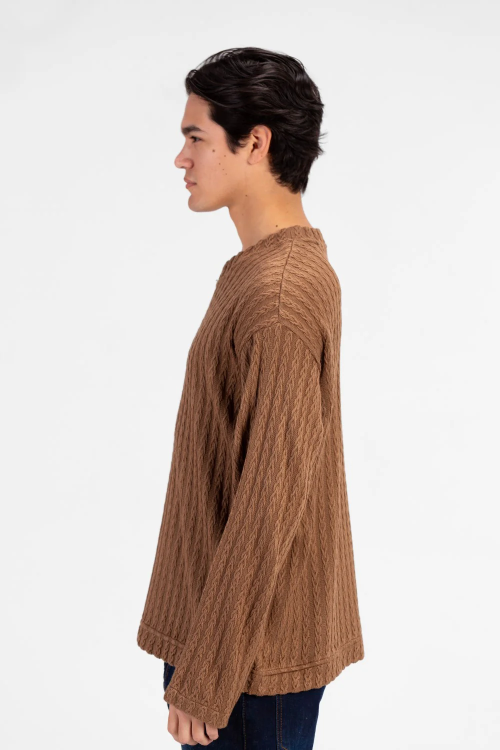 Men's Basic Round Neck Knitted Sweater Pullover - Image 7