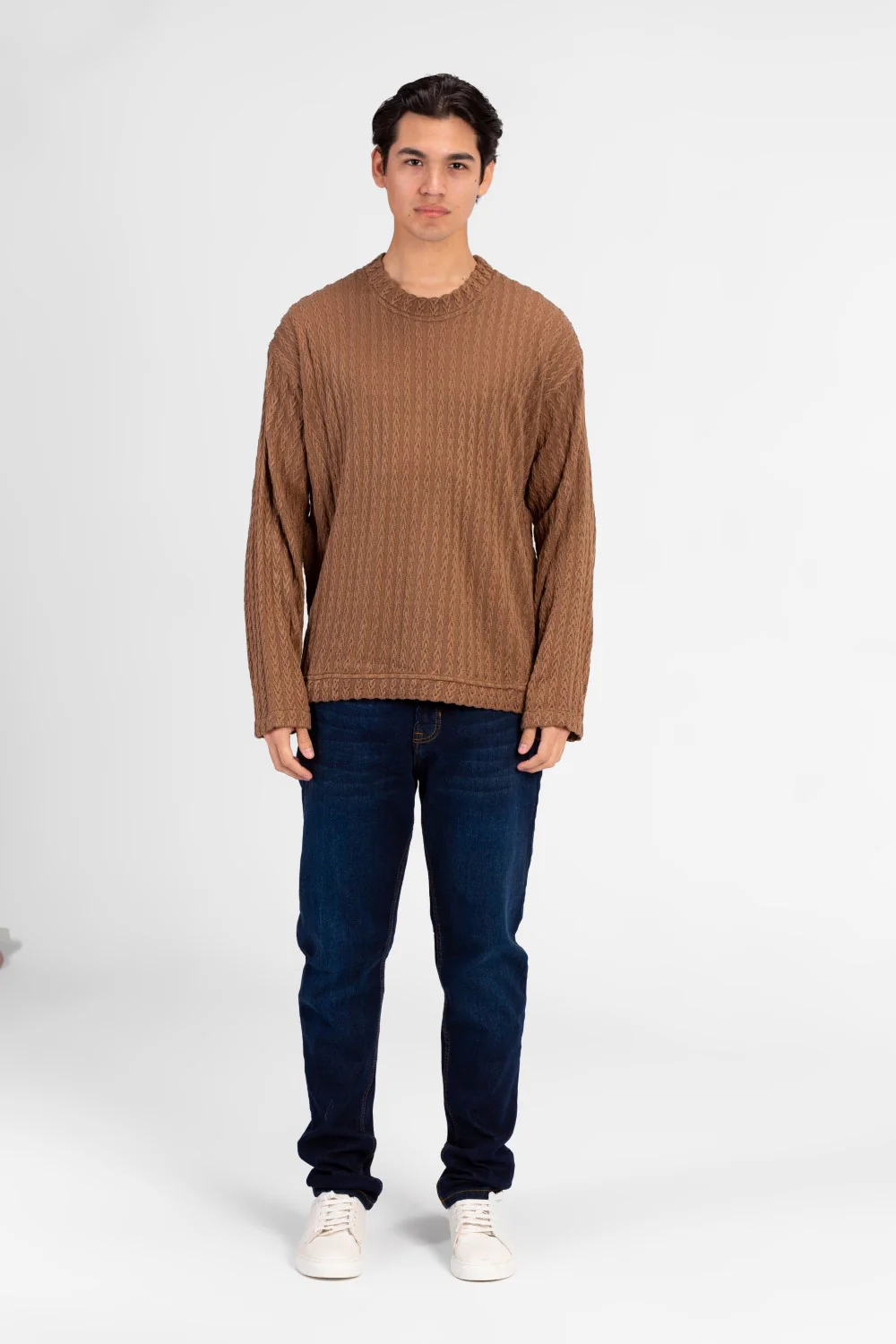 Men's Basic Round Neck Knitted Sweater Pullover - Image 8