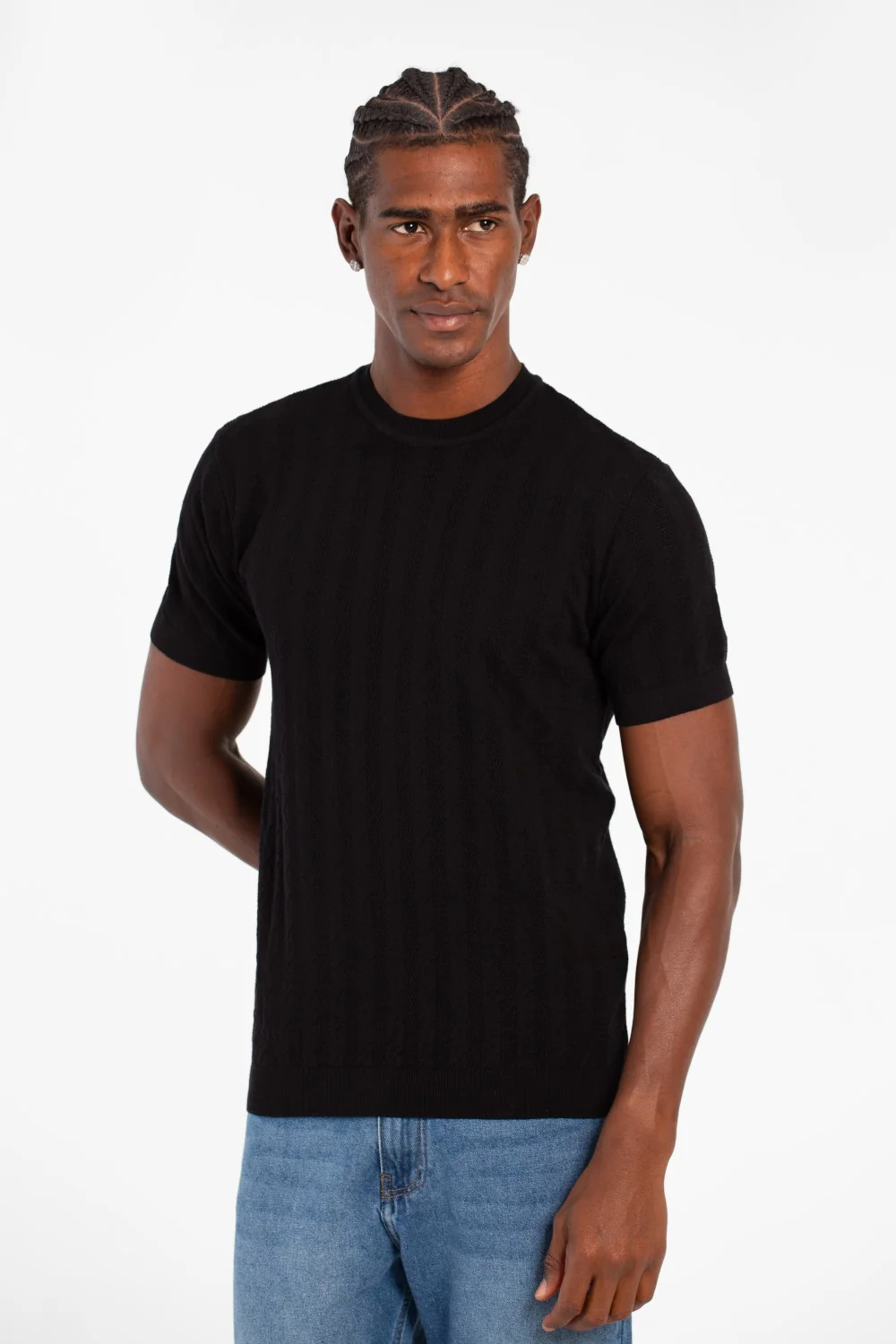 Men's Basic Slim Fit Breathable Half Sleeve Crew Neck T-Shirt