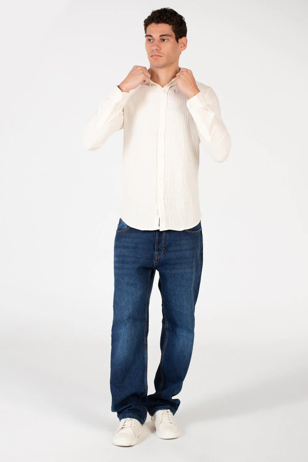 Men's Basic Slim Fit Collar Long Sleeve Shirt - Image 12