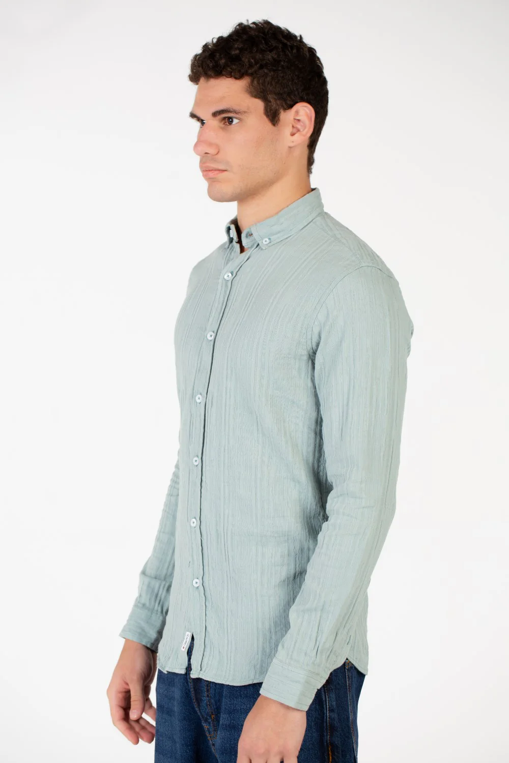 Men's Basic Slim Fit Collar Long Sleeve Shirt - Image 15