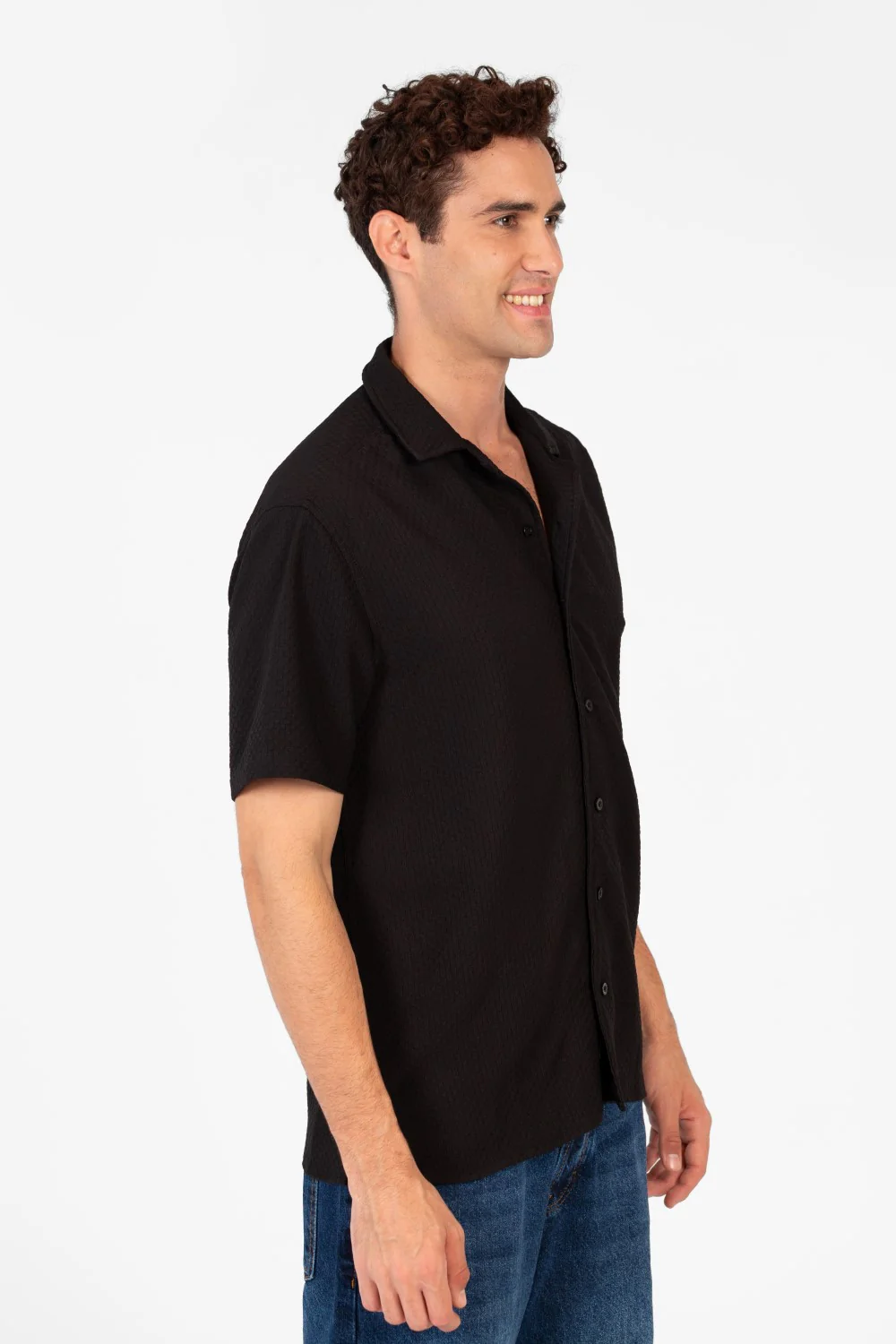 Men's Basic Slim Fit Half Sleeve Shirt - Image 3