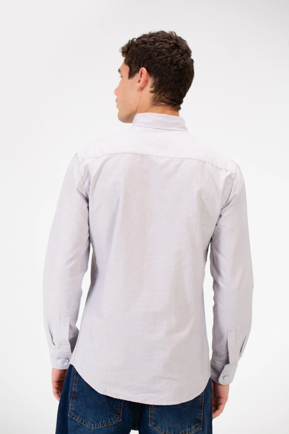 Men's Basic Slim Fit Long Sleeve Shirt - Image 26