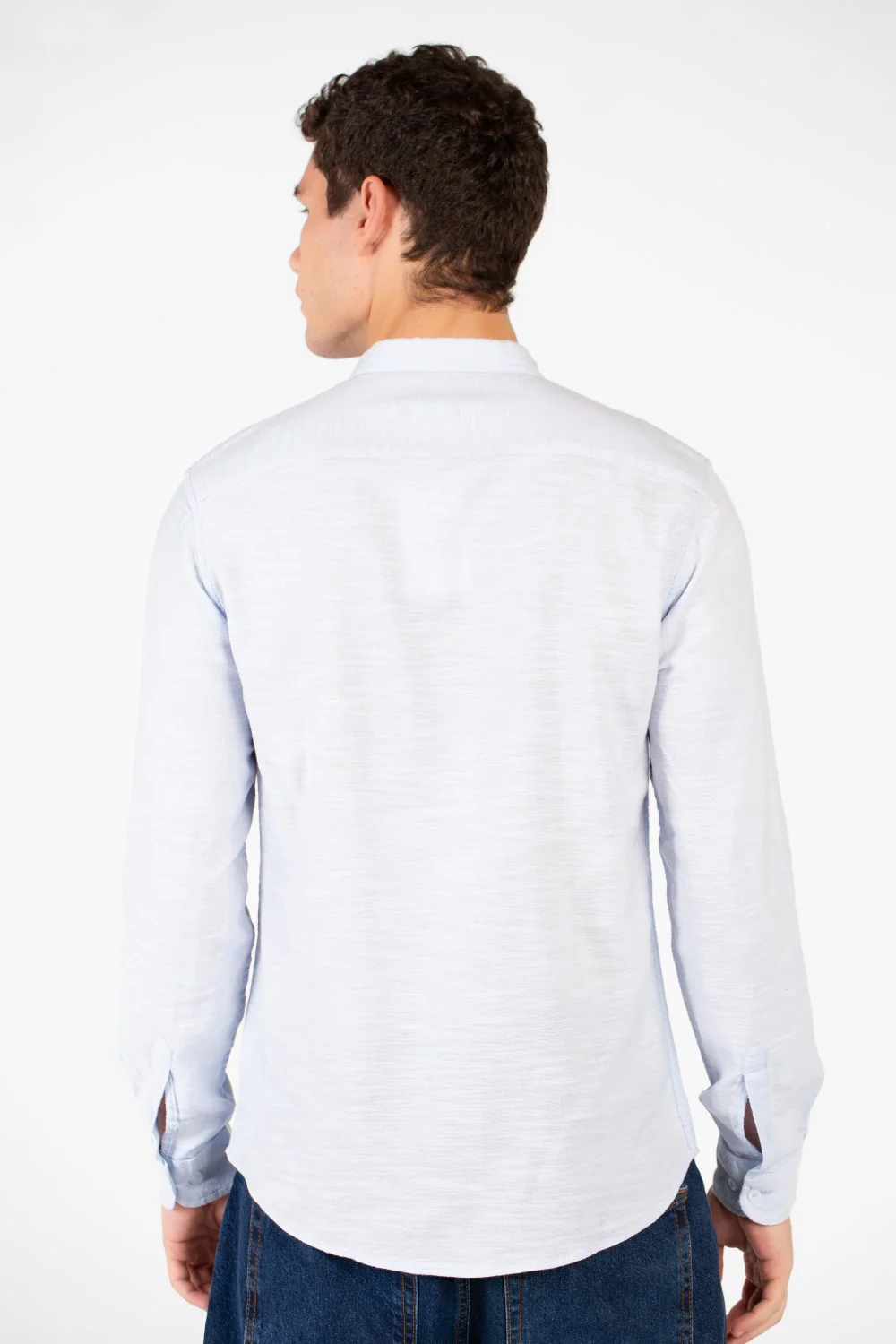 Men's Basic Slim Fit Long Sleeved Shirt - Image 10