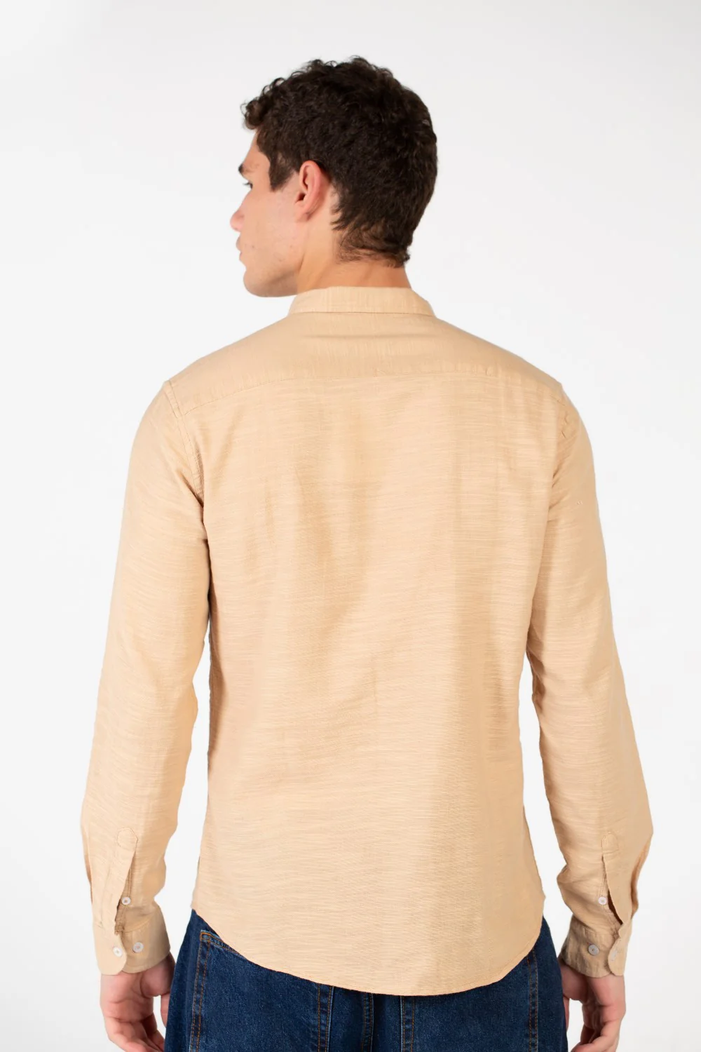 Men's Basic Slim Fit Long Sleeved Shirt - Image 2