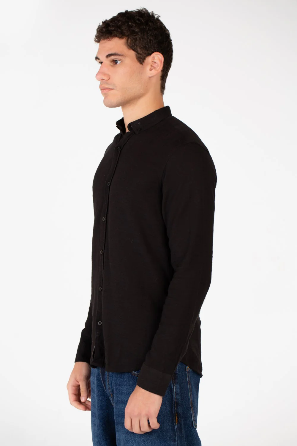 Men's Basic Slim Fit Long Sleeved Shirt - Image 7