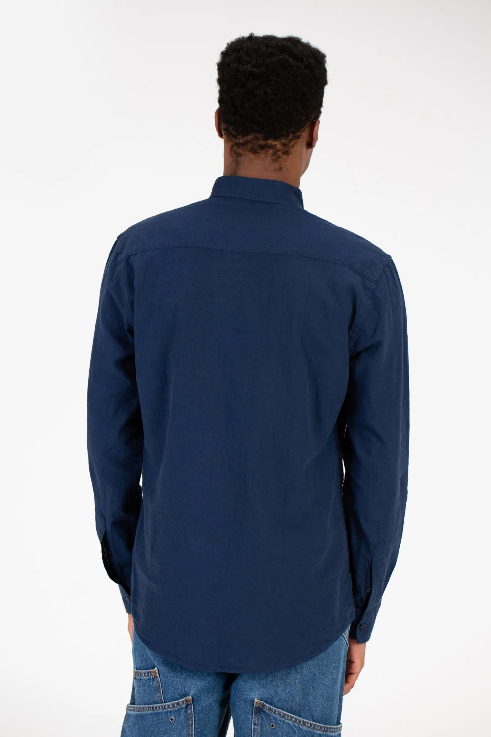 Men's Basic Slim Fit Long Sleeves Linen Shirt - Image 22