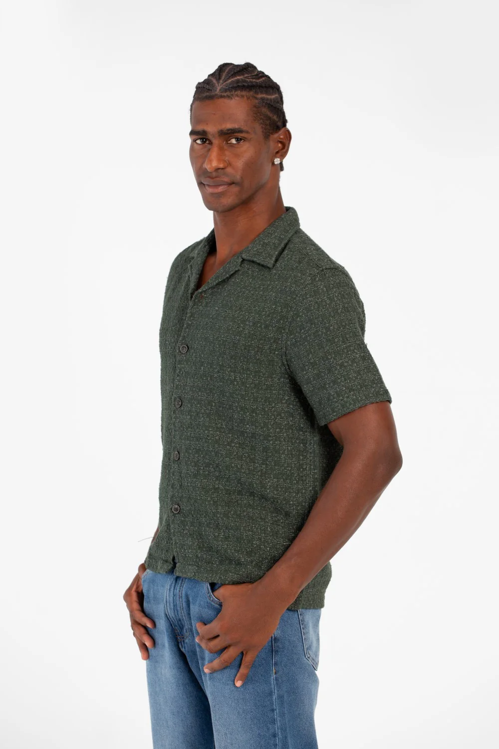 Men's Basic Slim Fit Mesh Half Sleeve Shirt With High Quality Material - Image 11