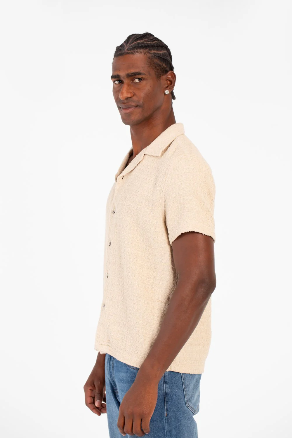 Men's Basic Slim Fit Mesh Half Sleeve Shirt With High Quality Material - Image 3