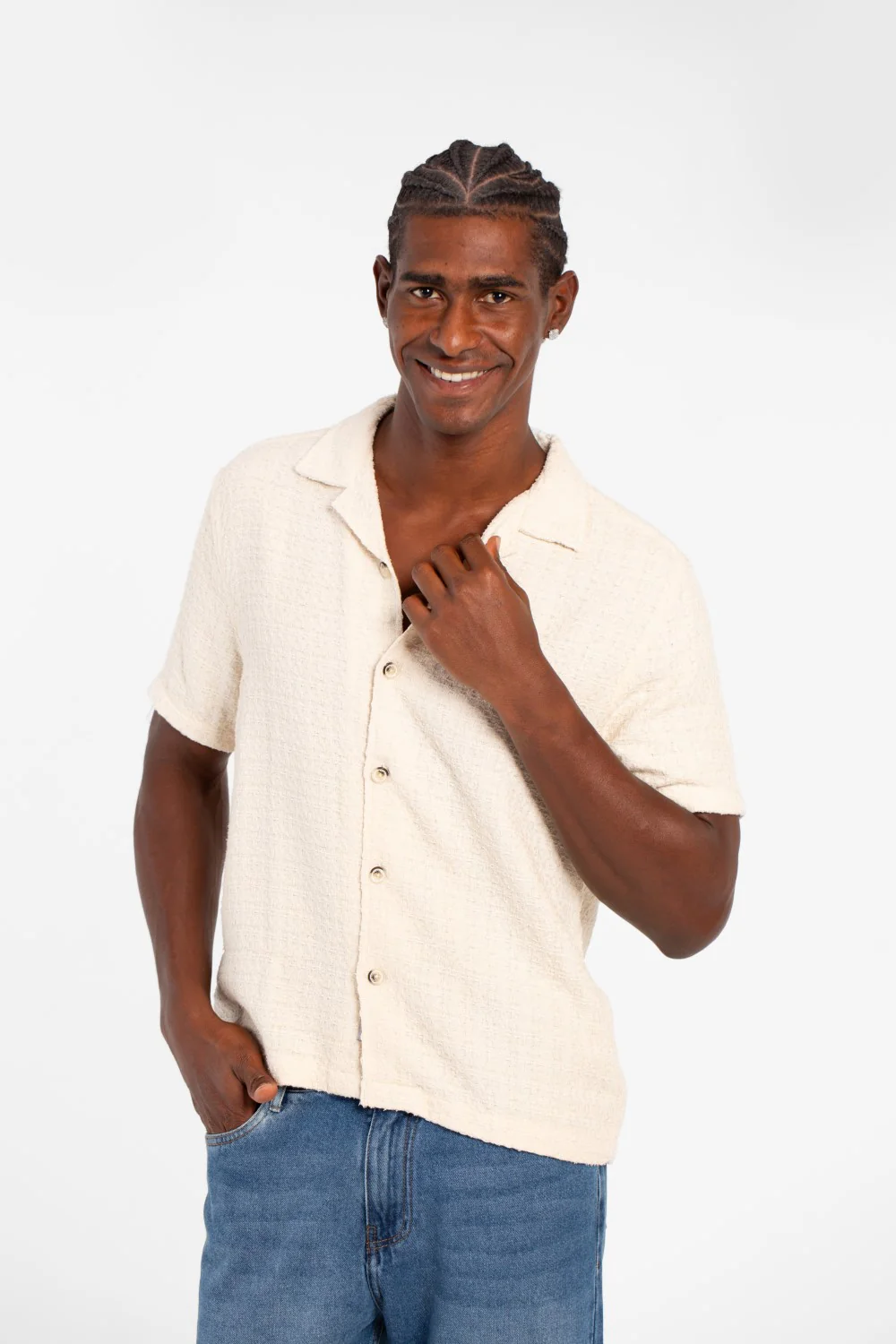 Men's Basic Slim Fit Mesh Half Sleeve Shirt With High Quality Material - Image 5