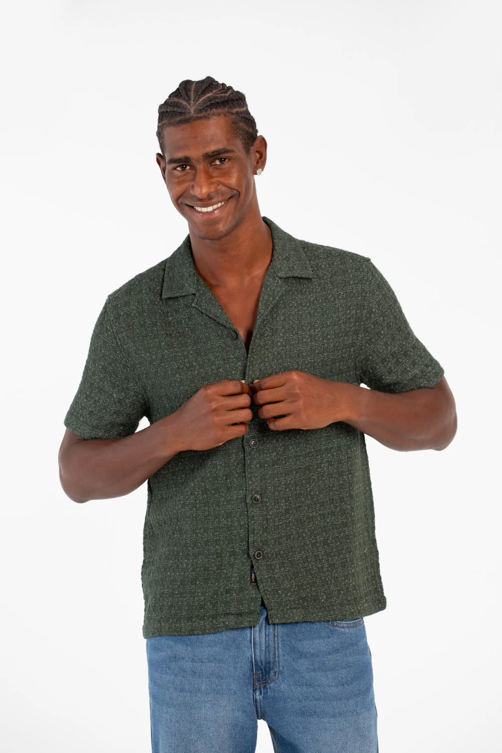 Men's Basic Slim Fit Mesh Half Sleeve Shirt With High Quality Material - Image 9