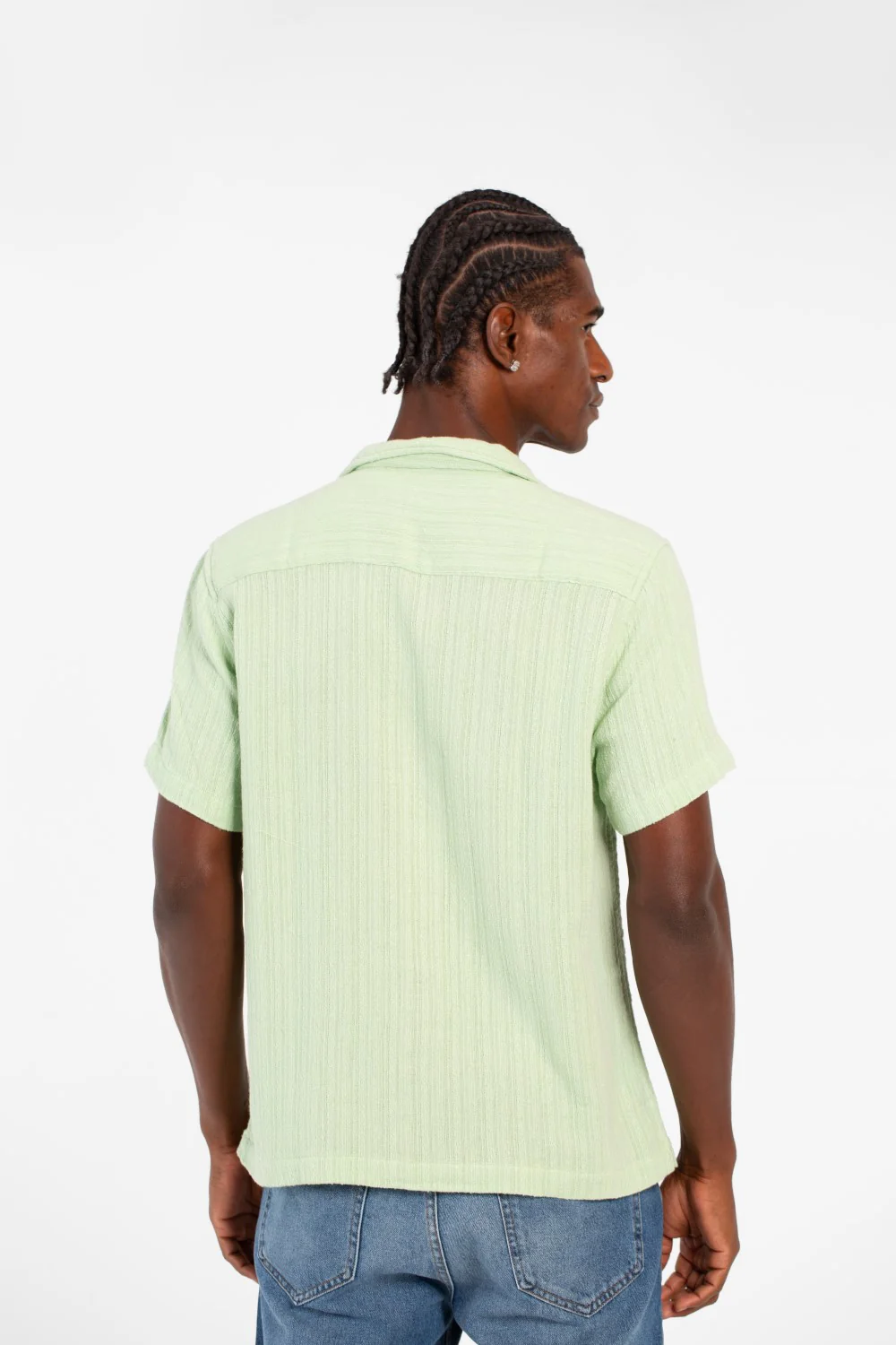 Men's Basic Slim Fit Mesh Short Sleeve Shirt With Front Pocket - Image 10